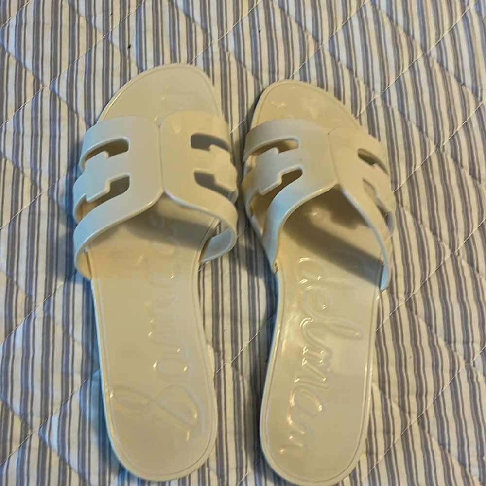 Sam Edelman jelly slides.  Cream size 7